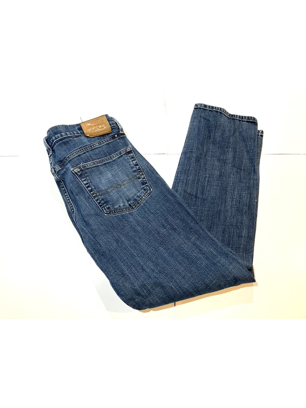 Lucky Brand Mens 221 Original Straight Jeans Blue Denim Size 34x32 (Fits 34x29)